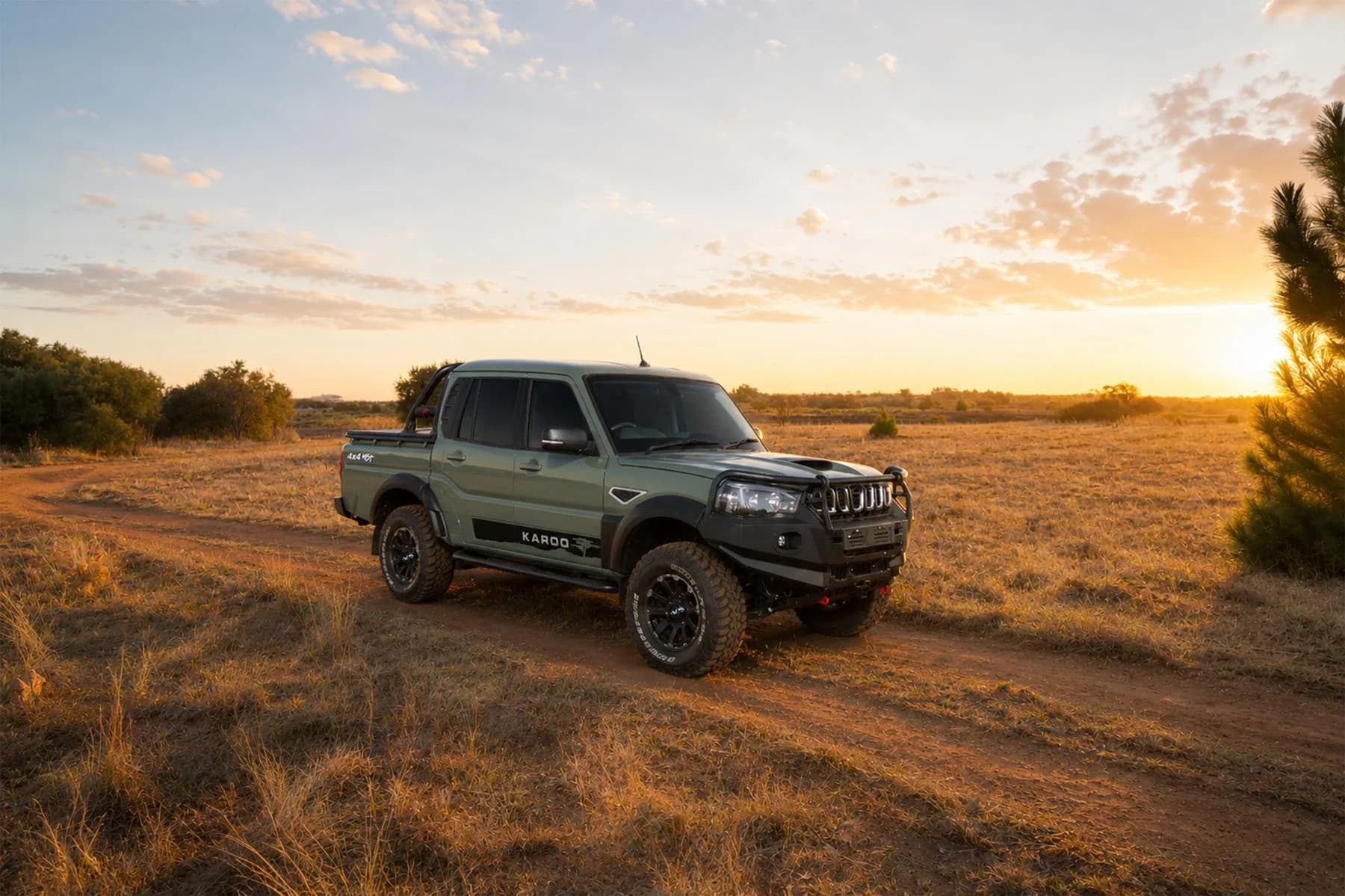 Karoo Special Edition Mist on a dirt track